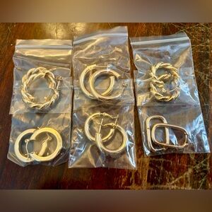 Gold Hoop Earrings - Set of various styles